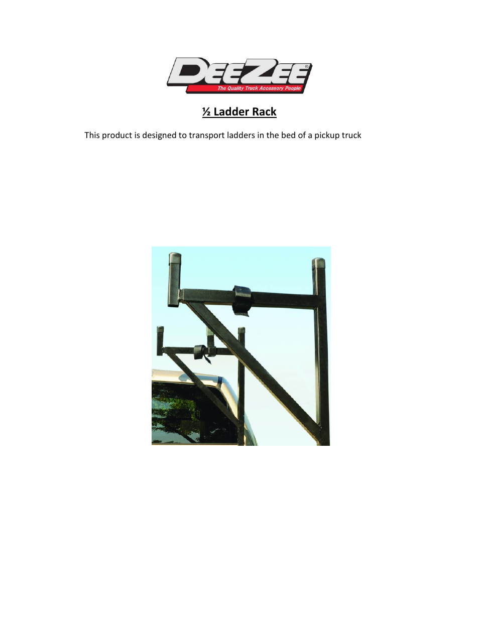 Ladder rack | Dee Zee DZ95053 User Manual | Page 2 / 10
