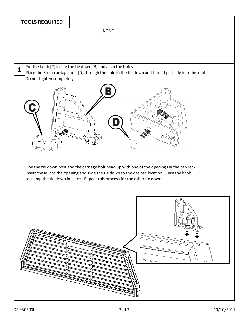Dee Zee DZ95050WSLB User Manual | Page 3 / 4