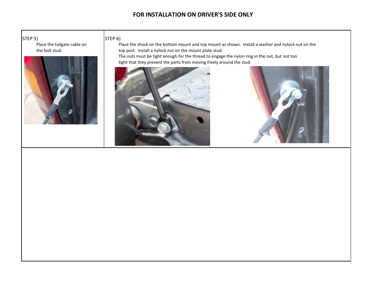 For installation on driver's side only | Dee Zee DZ43100 User Manual | Page 2 / 2