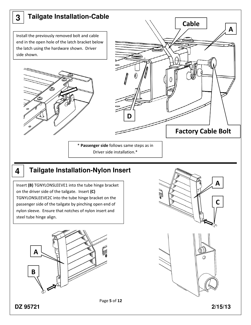 Dee Zee DZ95721 User Manual | Page 5 / 12