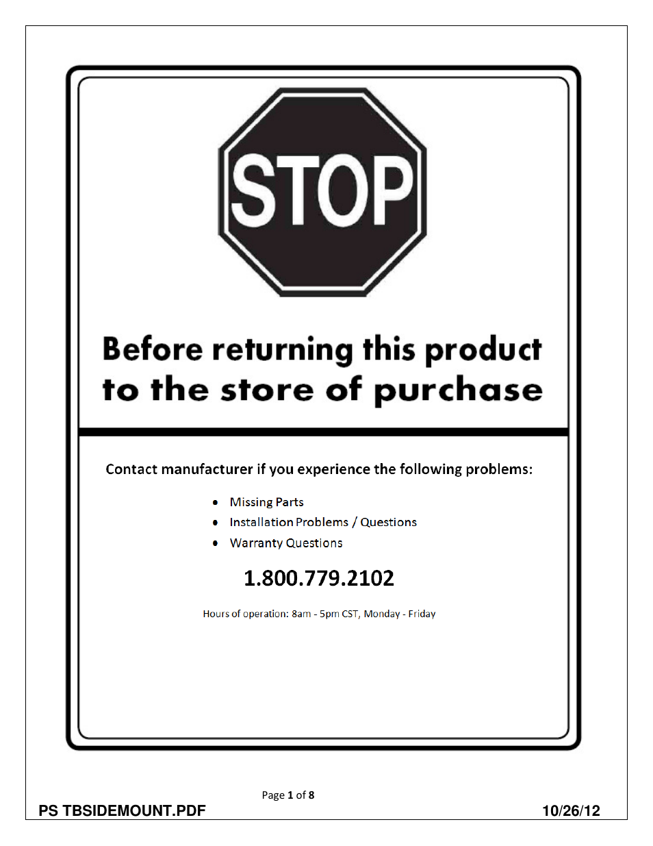 Dee Zee DZ79 User Manual | 10 pages