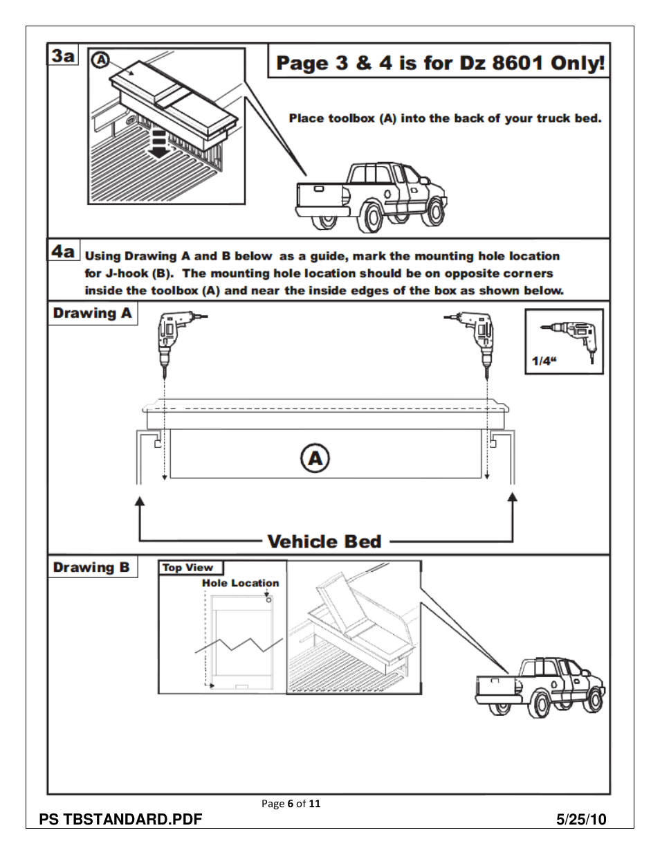 Dee Zee AR8170B User Manual | Page 6 / 13