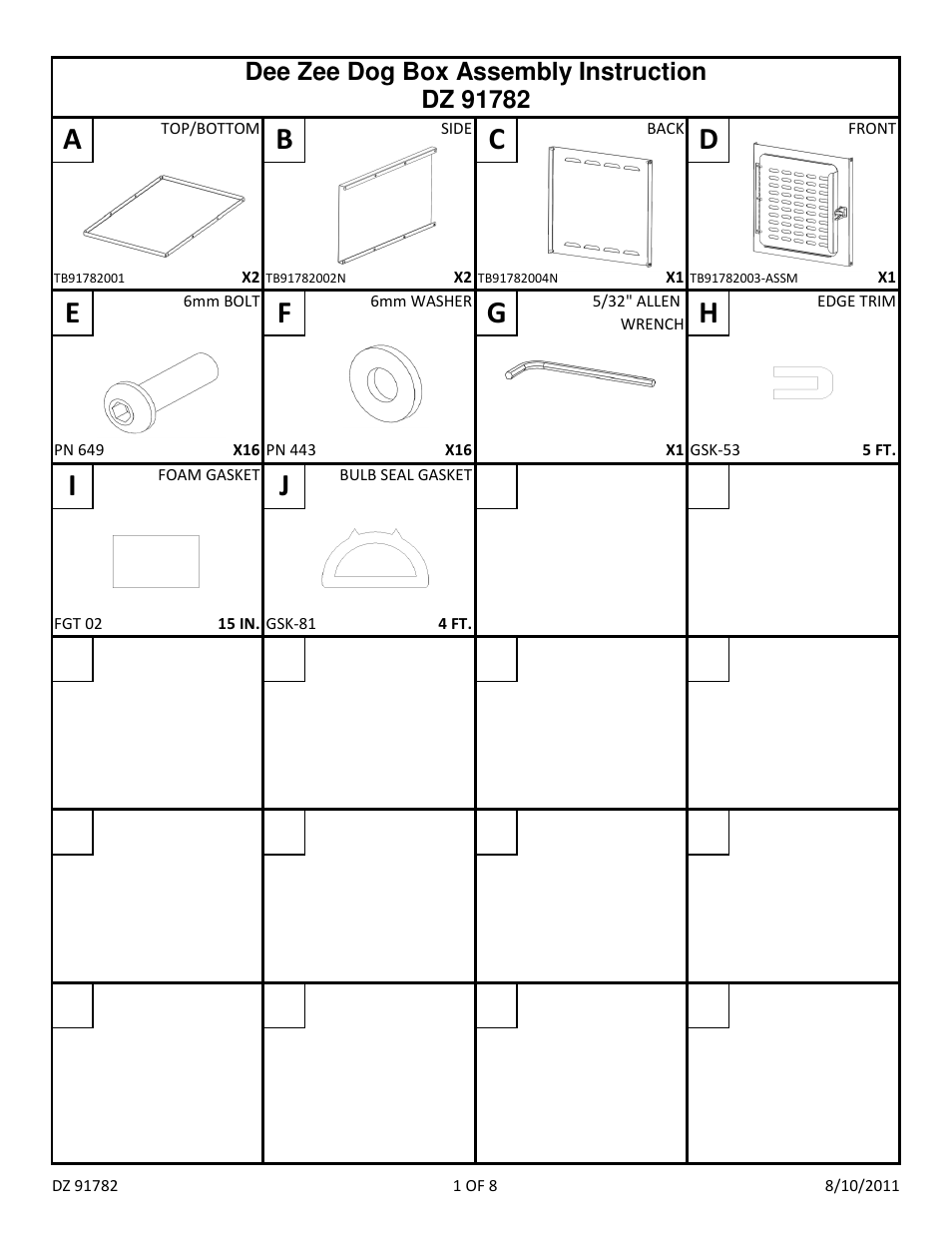 Ab c d, Ef g h | Dee Zee DZ91782 User Manual | Page 2 / 9