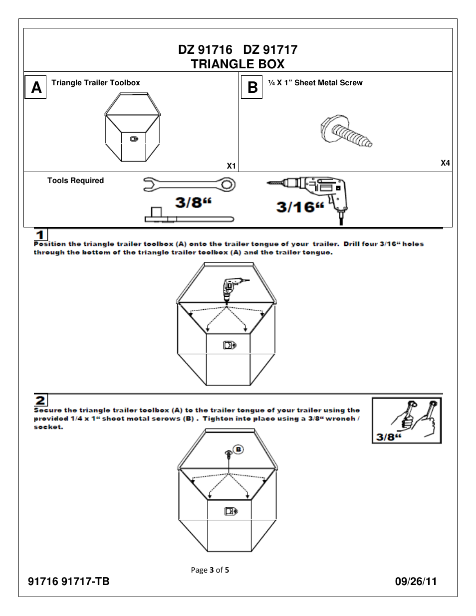 Dee Zee AR91717 User Manual | Page 3 / 5