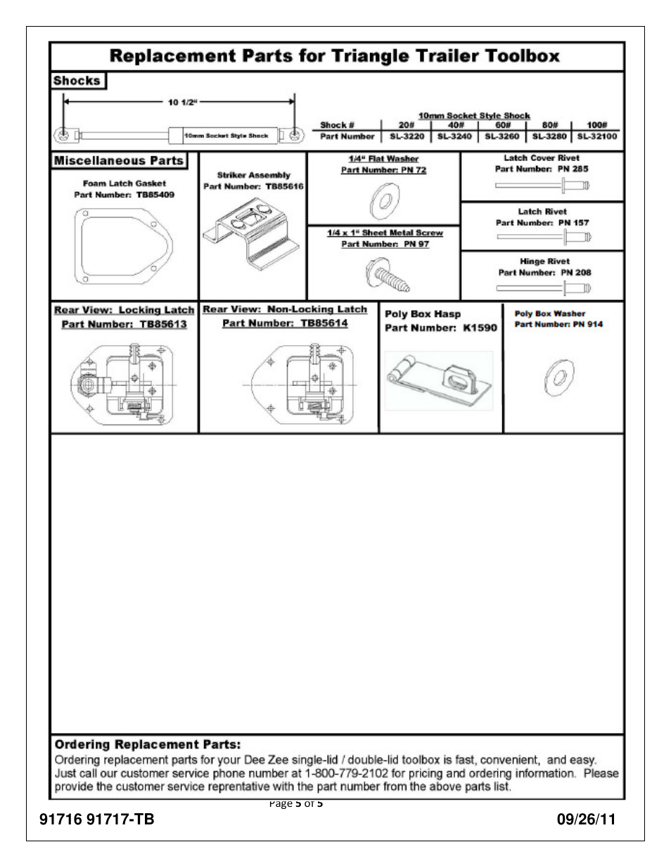 Dee Zee AR91717 User Manual | Page 5 / 5