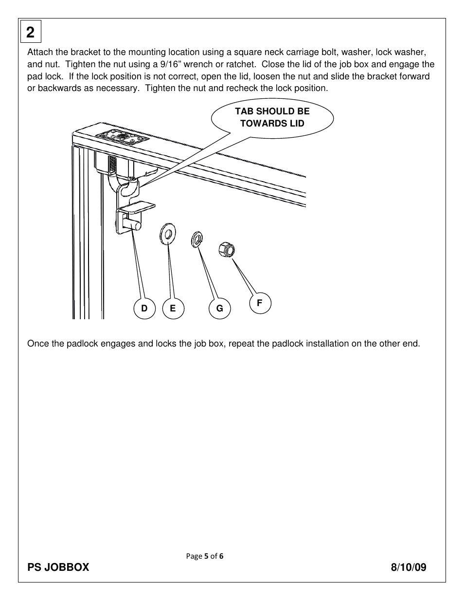 Dee Zee DZ6060 User Manual | Page 5 / 6