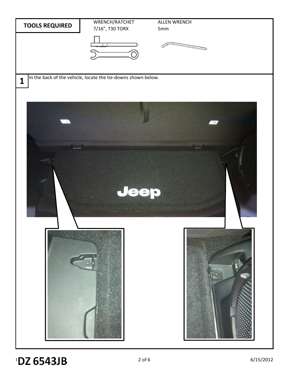 Dee Zee DZ6534JWB User Manual | Page 3 / 7