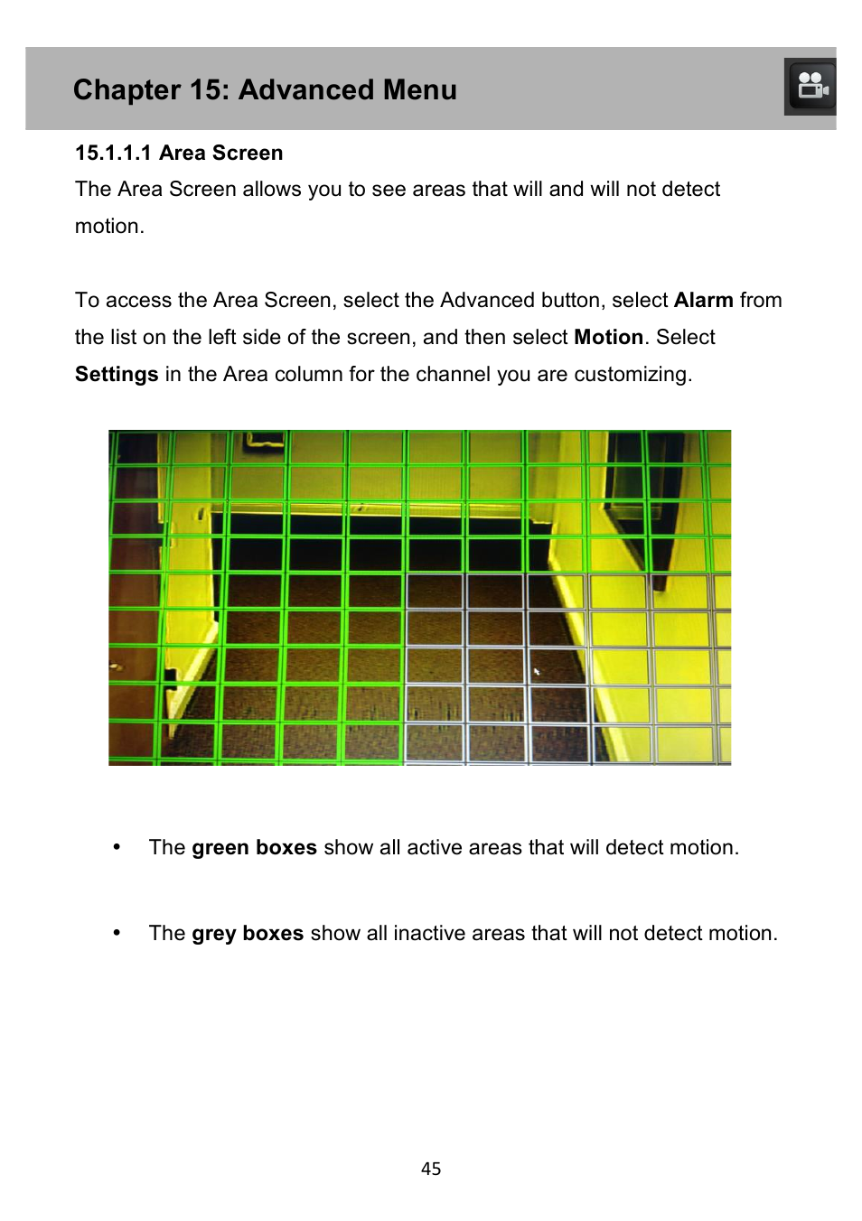 Chapter 15: advanced menu | Night Owl PE-DVR4 user manual User Manual | Page 45 / 124