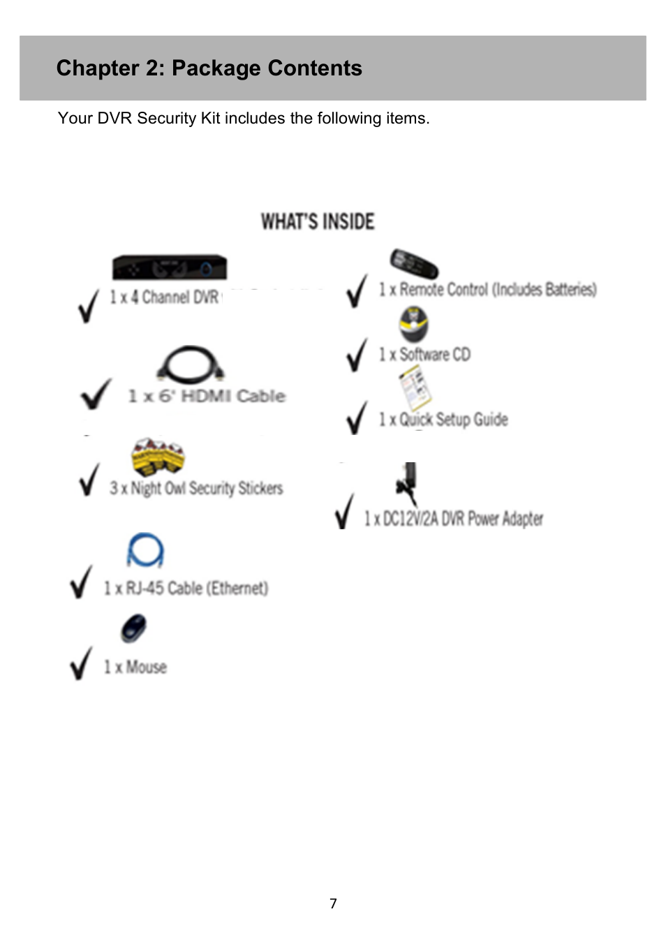Night Owl PE-DVR4 user manual User Manual | Page 7 / 124