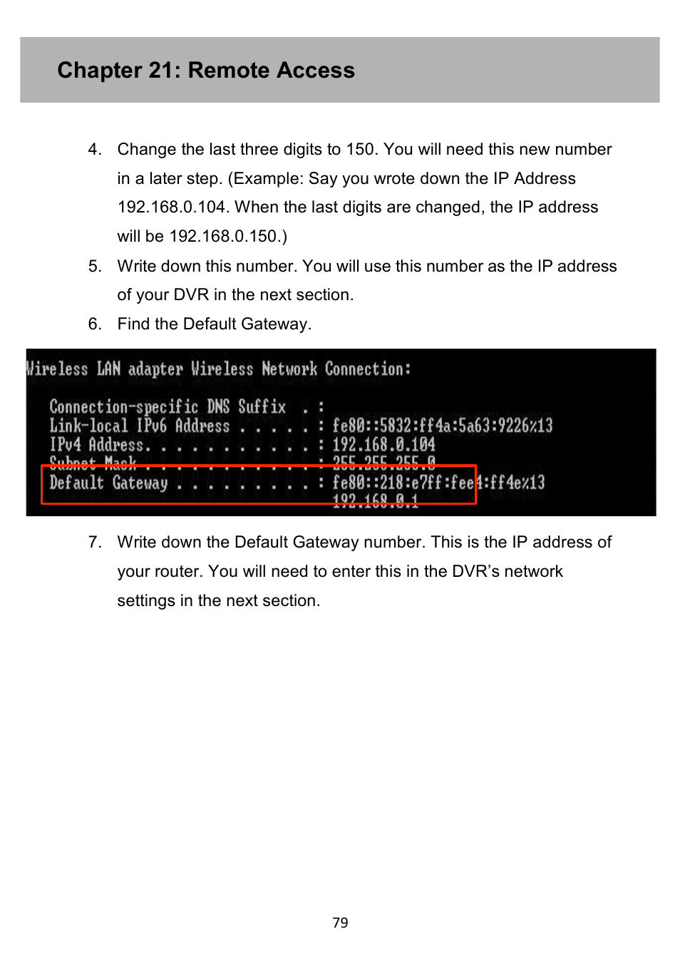 Chapter 21: remote access | Night Owl PE-DVR4 user manual User Manual | Page 79 / 124