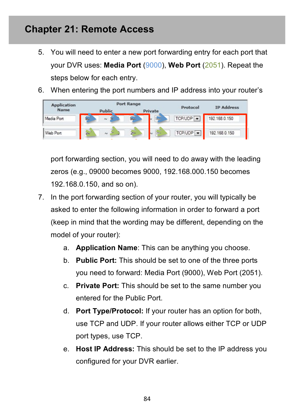 Chapter 21: remote access | Night Owl PE-DVR4 user manual User Manual | Page 84 / 124
