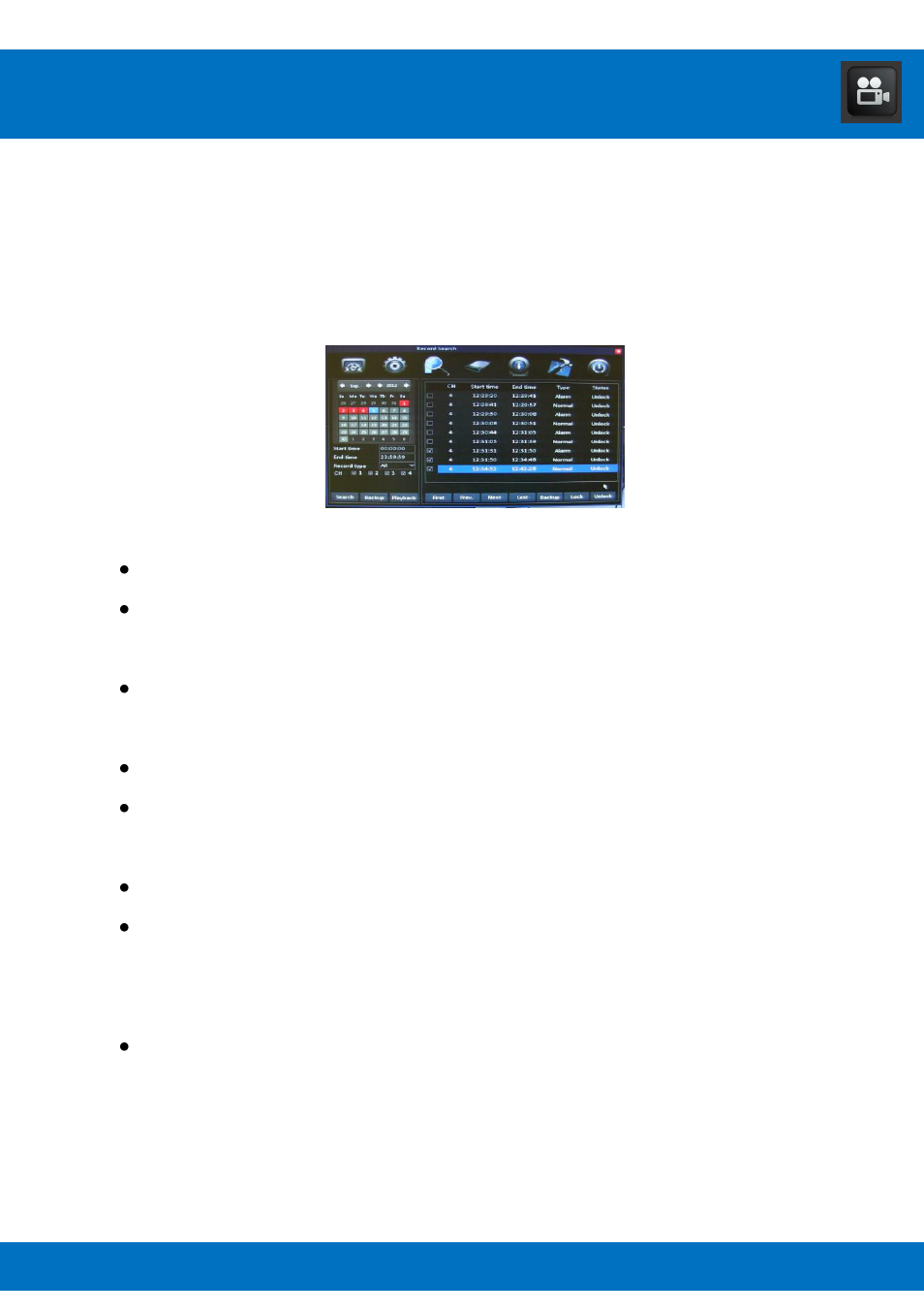 Chapter 16: record search menu | Night Owl BJP-45 User Manual | Page 61 / 125
