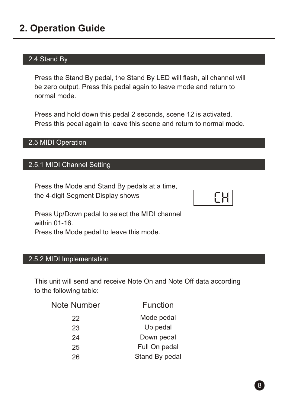 Se.s, Operation guide | American DJ FC 400 User Manual | Page 11 / 12