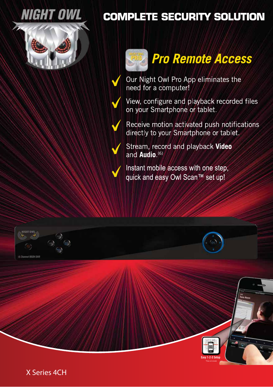 Night Owl X100-DVR4-5GB user manual User Manual | 124 pages
