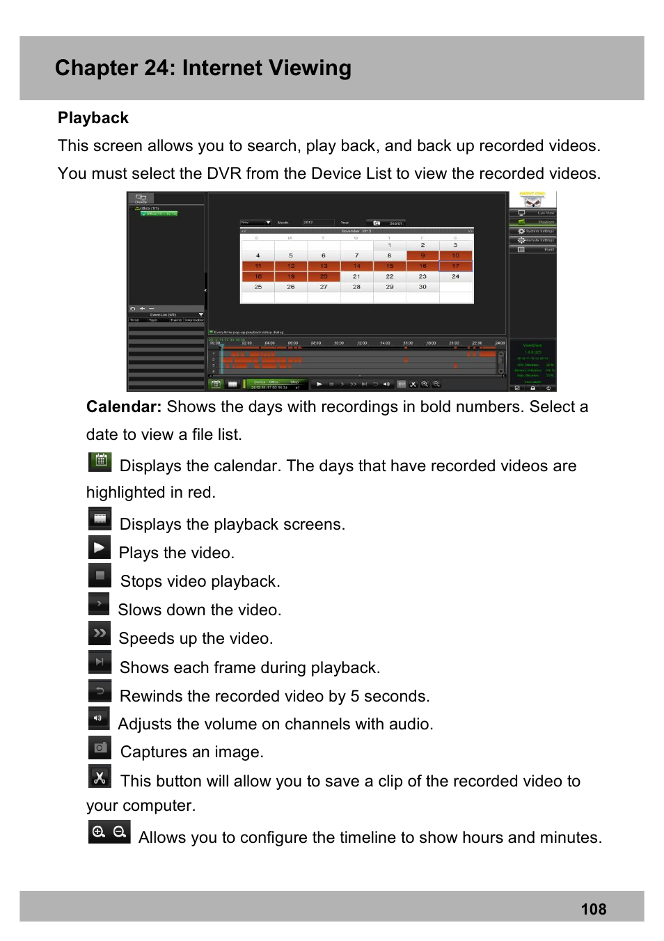 Chapter 24: internet viewing | Night Owl X100-DVR4-5GB user manual User Manual | Page 108 / 124