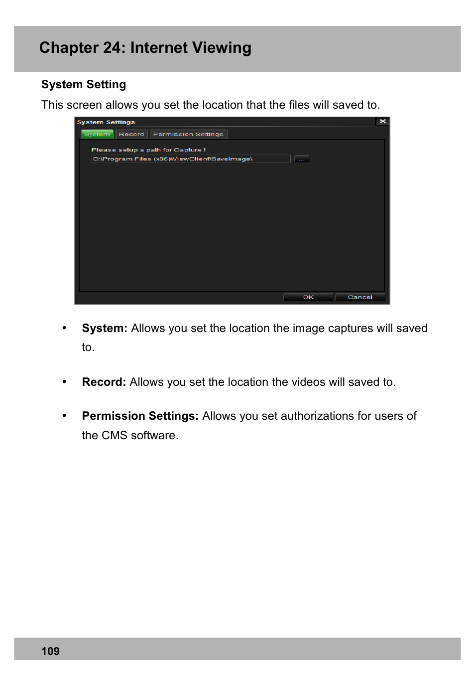 Chapter 24: internet viewing | Night Owl X100-DVR4-5GB user manual User Manual | Page 109 / 124