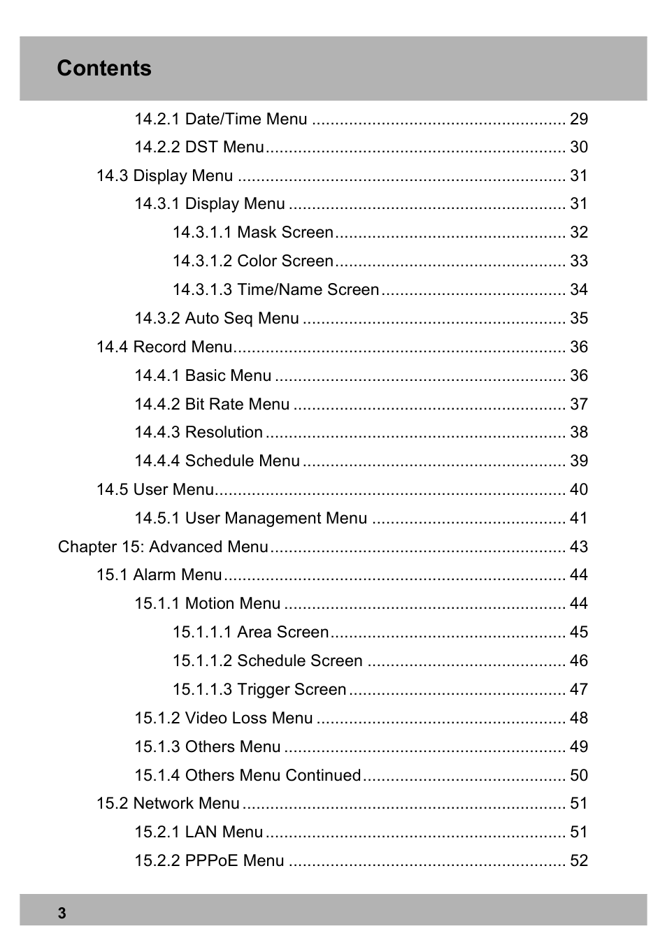 Night Owl X100-DVR4-5GB user manual User Manual | Page 3 / 124