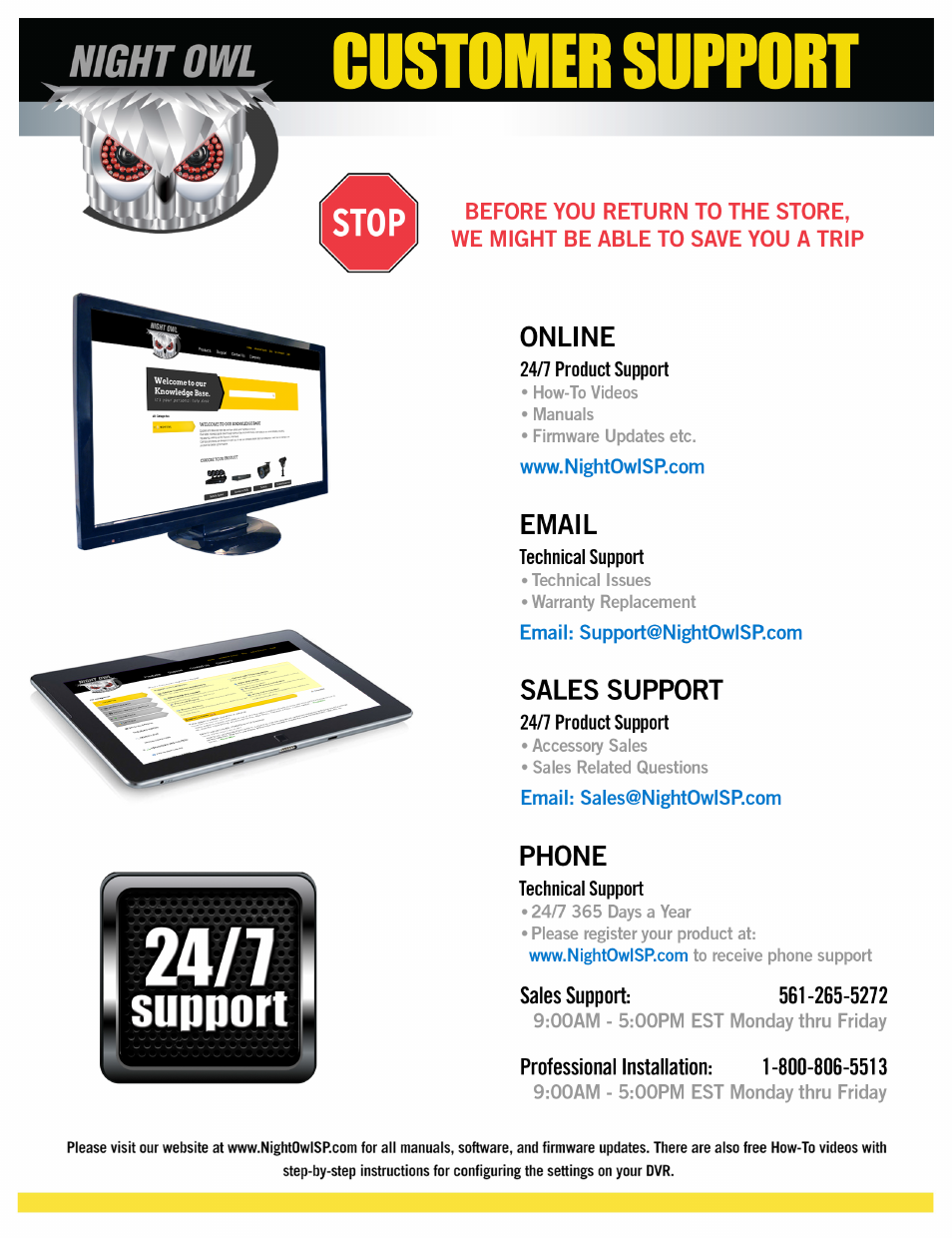 Night Owl X100-DVR16-2TB quick start User Manual | Page 3 / 3