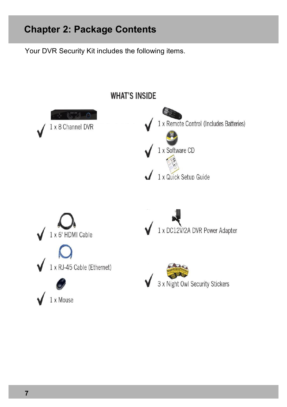 Night Owl PE-DVR8 user manual User Manual | Page 7 / 124