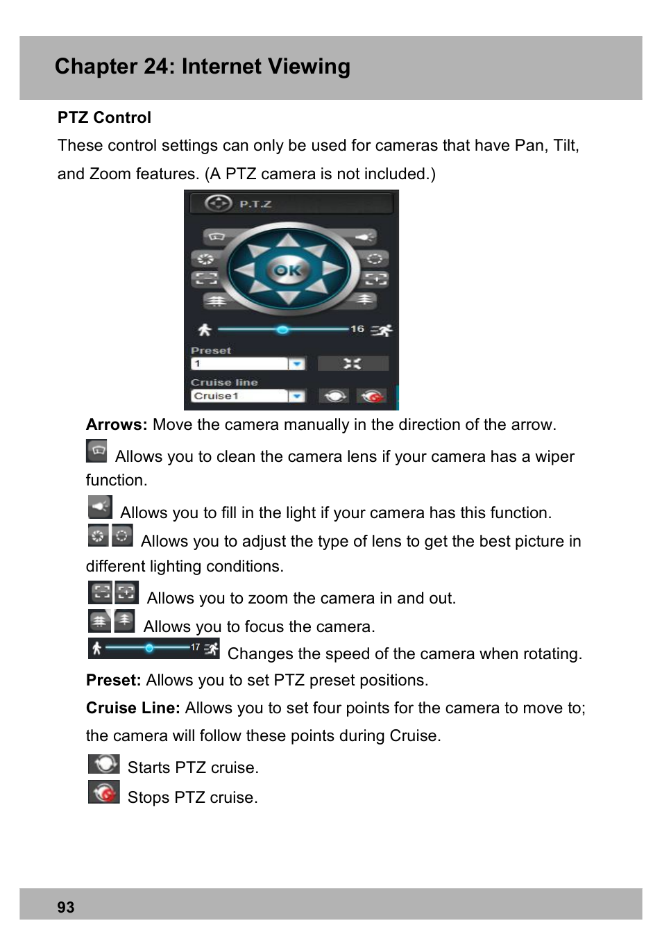 Chapter 24: internet viewing | Night Owl X100-DVR8-5GB user manual User Manual | Page 93 / 124