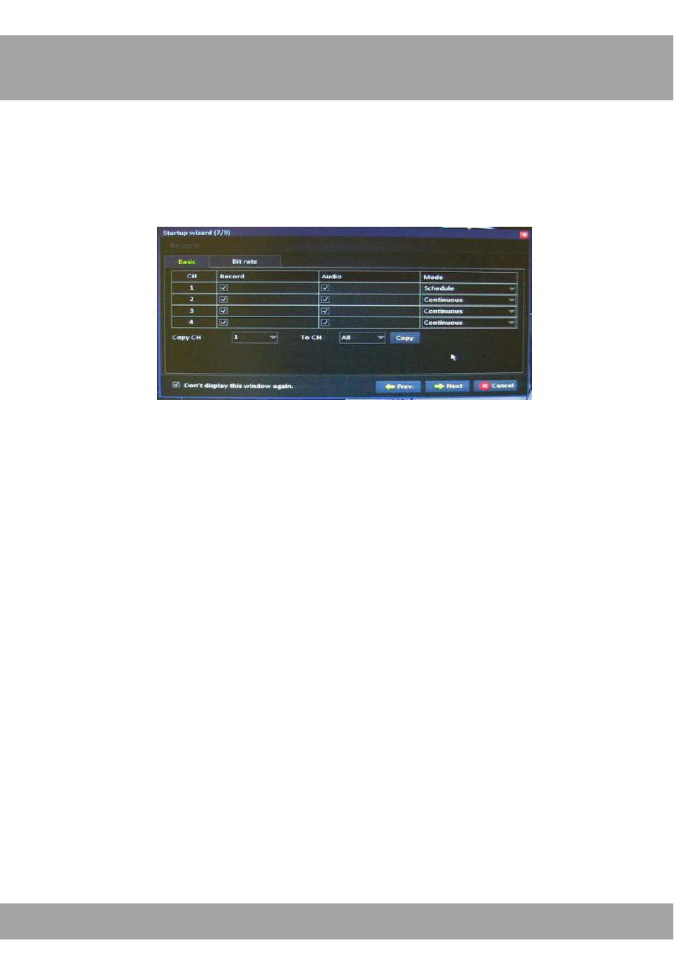 Step 7: record settings | Night Owl PE-DVR16-1TB startup User Manual | Page 11 / 15