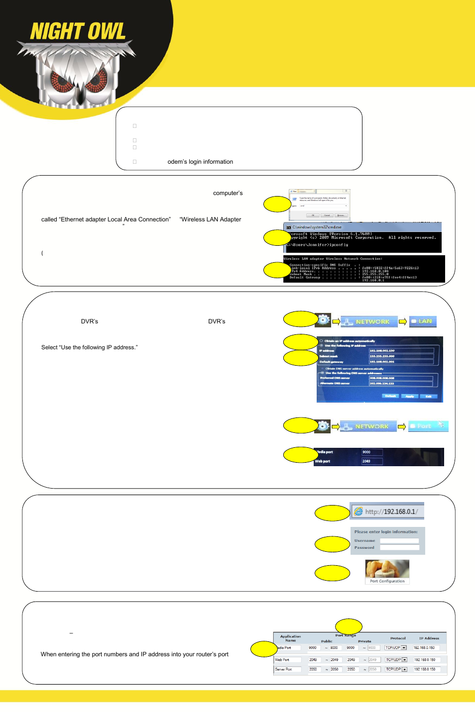 Night Owl BJ-881-624A quick start User Manual | 2 pages