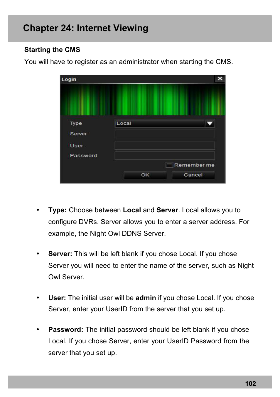 Chapter 24: internet viewing | Night Owl PRO-1681TB-2DMA user manual User Manual | Page 102 / 127