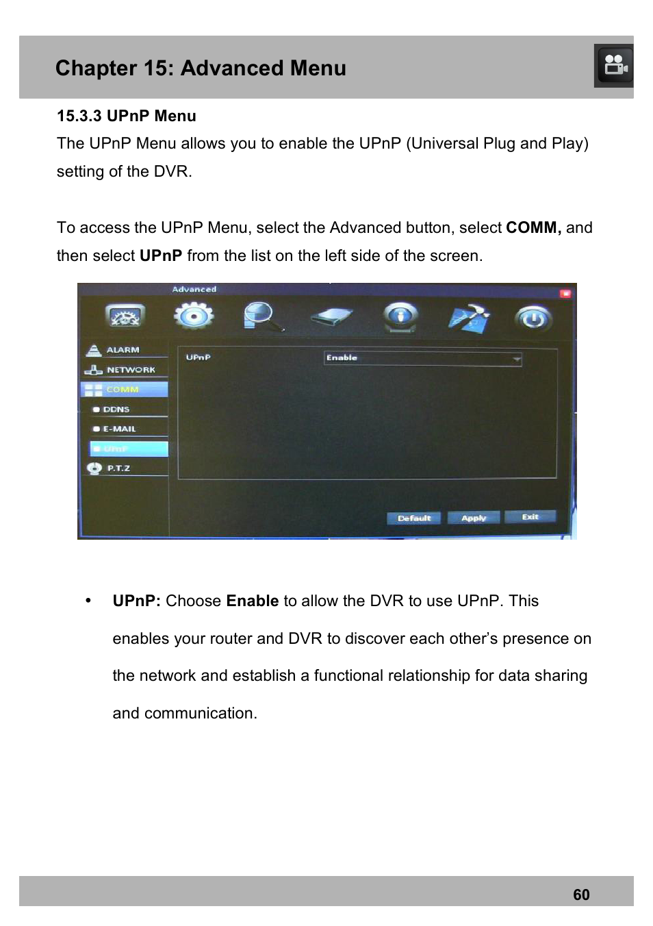 Chapter 15: advanced menu | Night Owl PRO-1681TB-2DMA user manual User Manual | Page 60 / 127