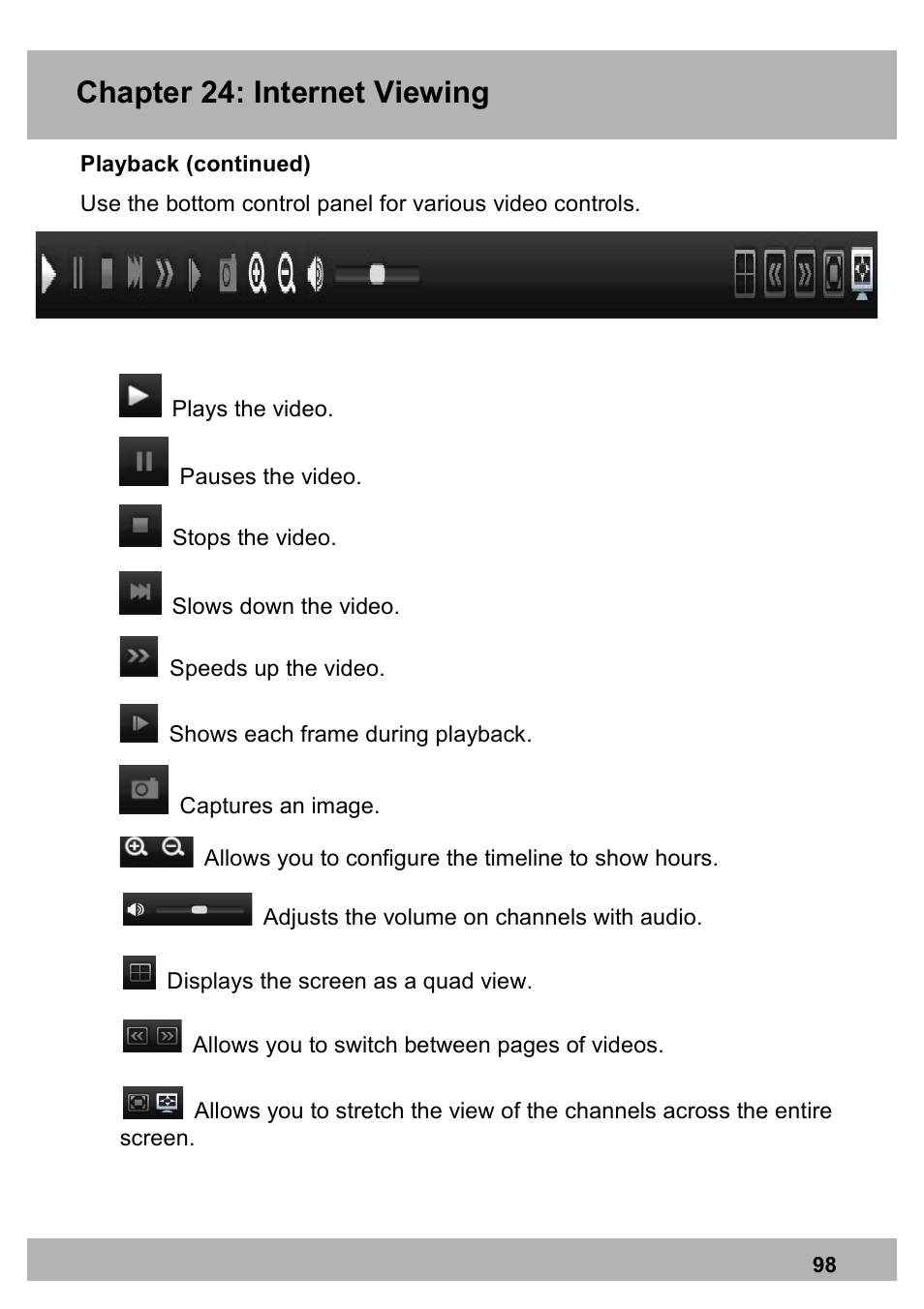 Chapter 24: internet viewing | Night Owl PRO-1681TB-2DMA user manual User Manual | Page 98 / 127