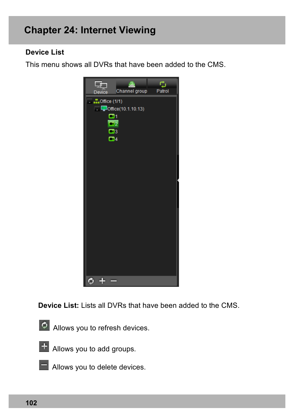 Chapter 24: internet viewing | Night Owl PE-DVR16-1TB user manual User Manual | Page 102 / 126