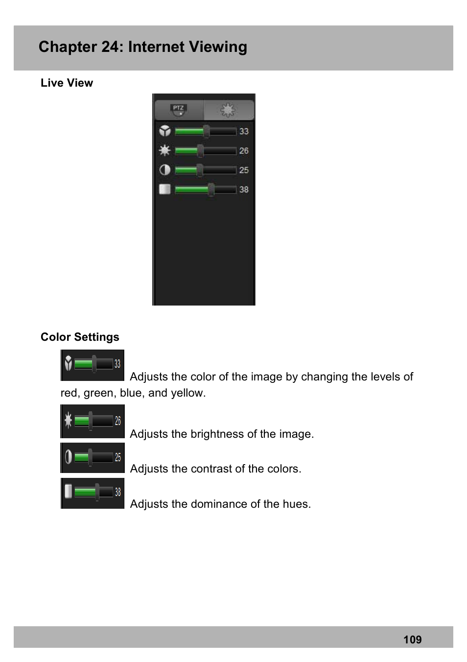 Chapter 24: internet viewing | Night Owl PE-DVR16-1TB user manual User Manual | Page 109 / 126