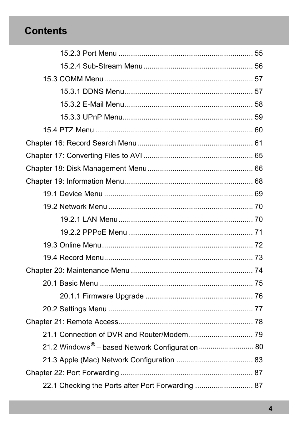 Night Owl PE-DVR16-1TB user manual User Manual | Page 4 / 126