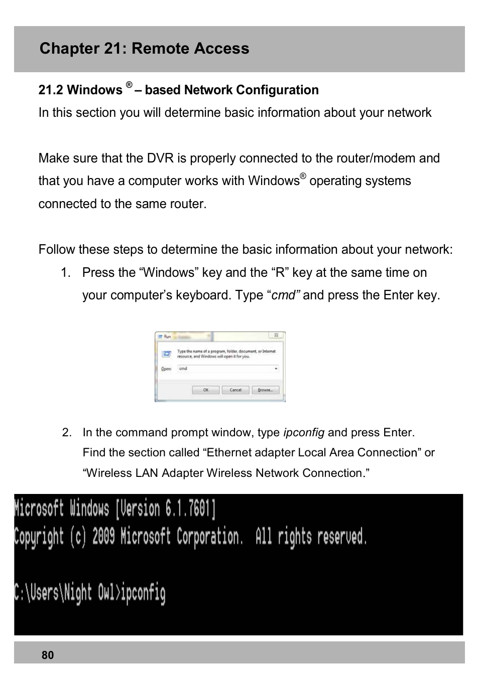 Chapter 21: remote access | Night Owl PE-DVR16-1TB user manual User Manual | Page 80 / 126