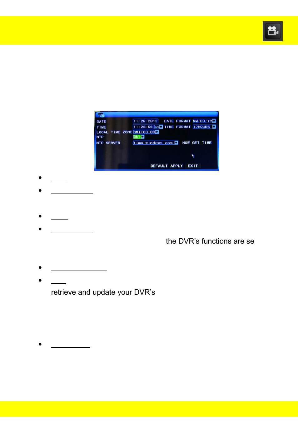 Chapter 12 system menu | Night Owl NODVR108-500GB User Manual | Page 25 / 109