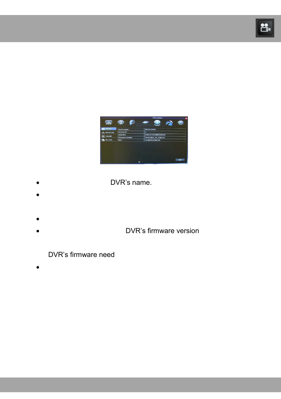 Chapter 18: information menu | Night Owl ADV1-168500 user manual User Manual | Page 67 / 124