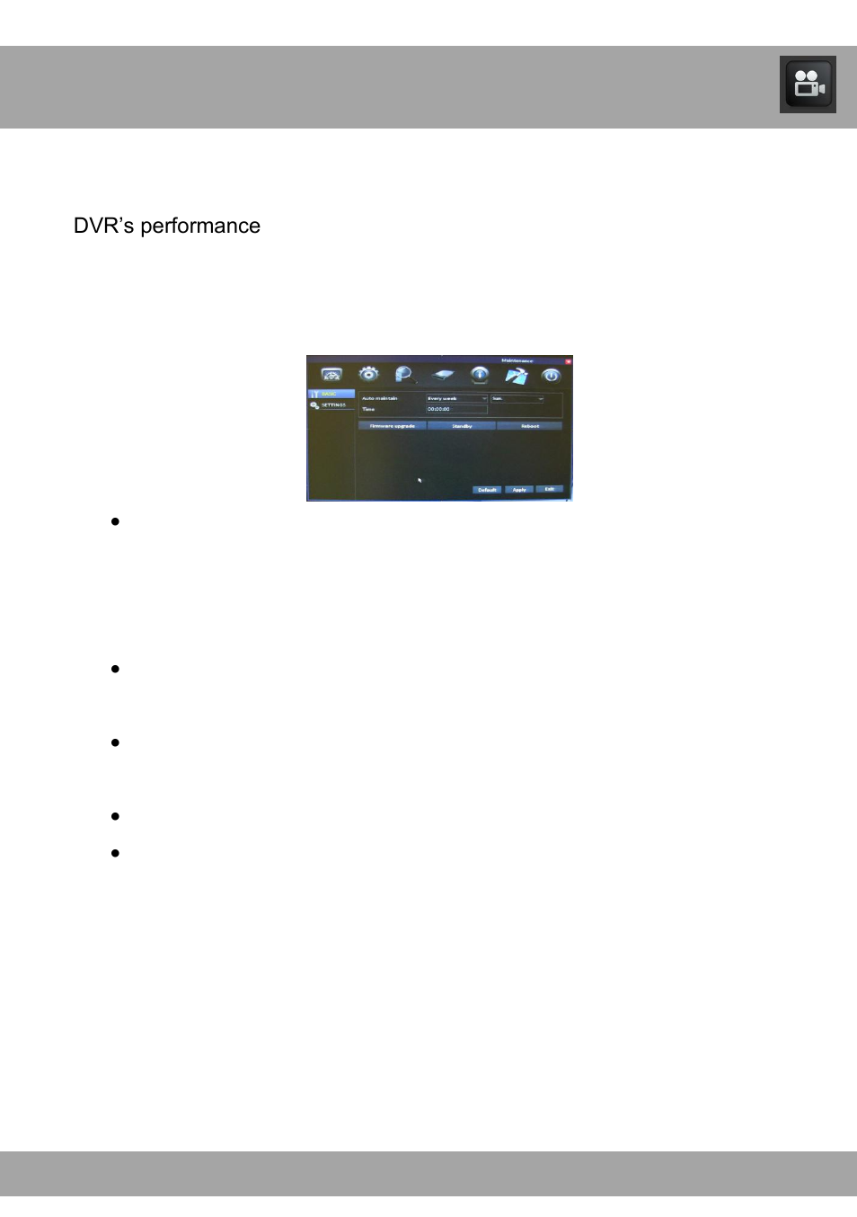 Chapter 19: maintenance menu | Night Owl ADV1-168500 user manual User Manual | Page 73 / 124