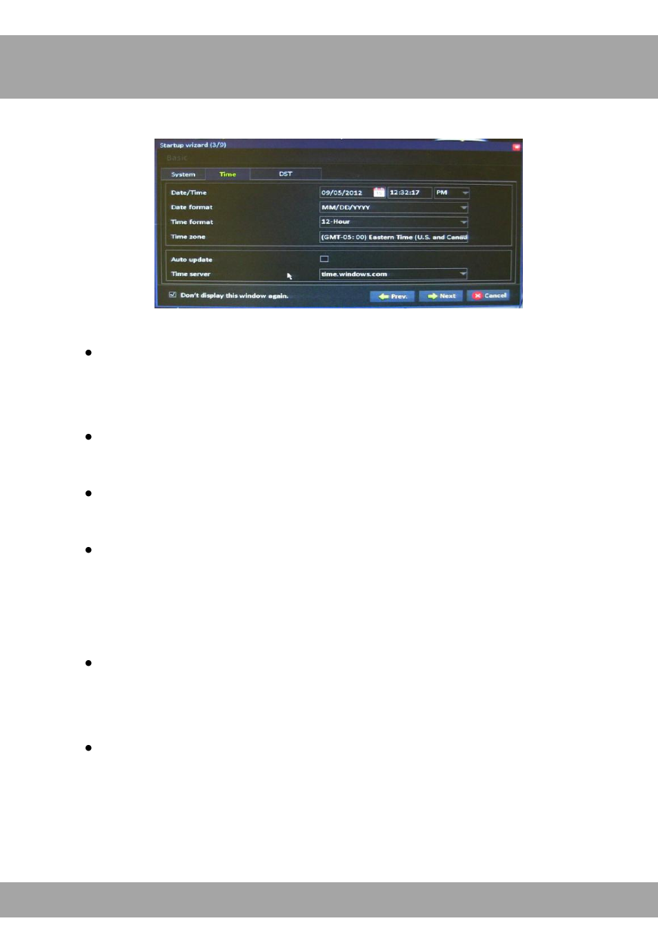 Step 3: basic settings (continued) | Night Owl ADV1-168500 startup User Manual | Page 6 / 16