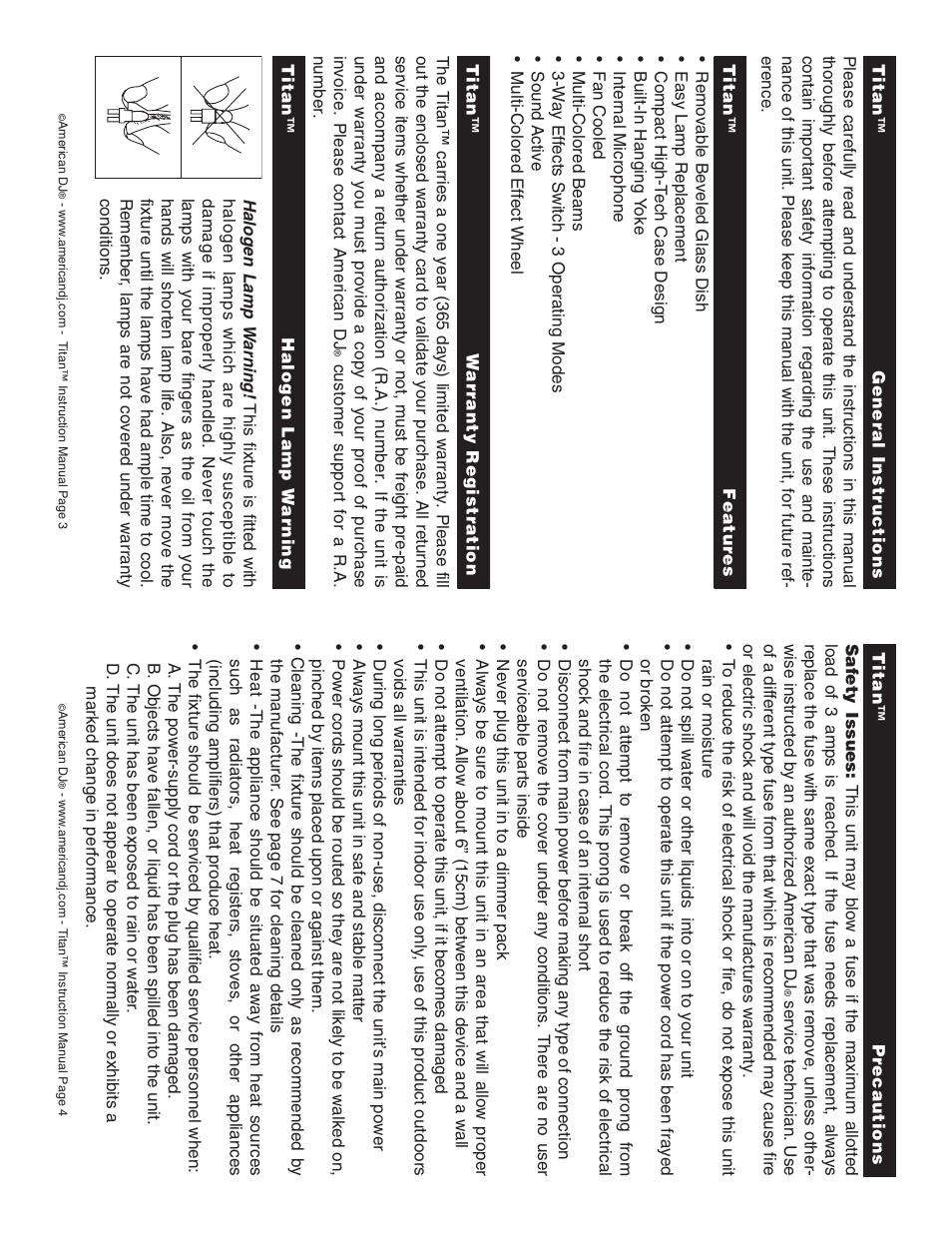 American DJ Titan User Manual | Page 2 / 6