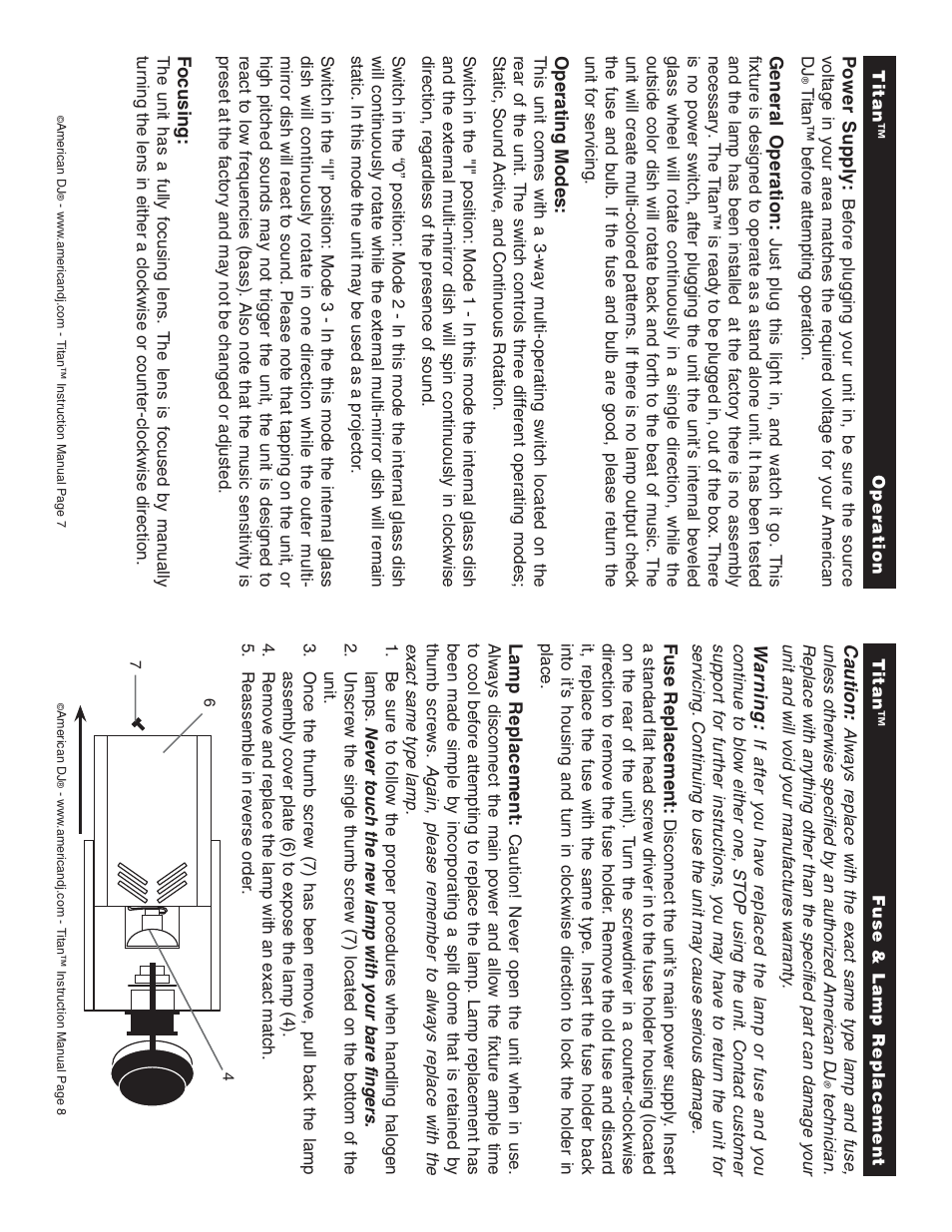 American DJ Titan User Manual | Page 4 / 6