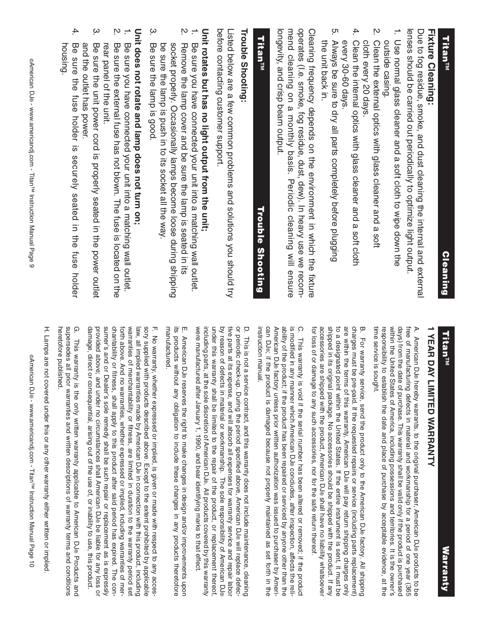 American DJ Titan User Manual | Page 5 / 6