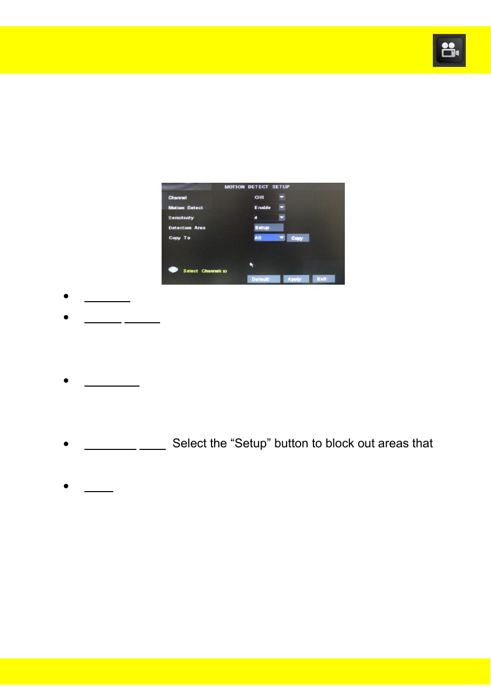 Chapter 13 record functions menu | Night Owl ADV1-84500 User Manual | Page 44 / 126