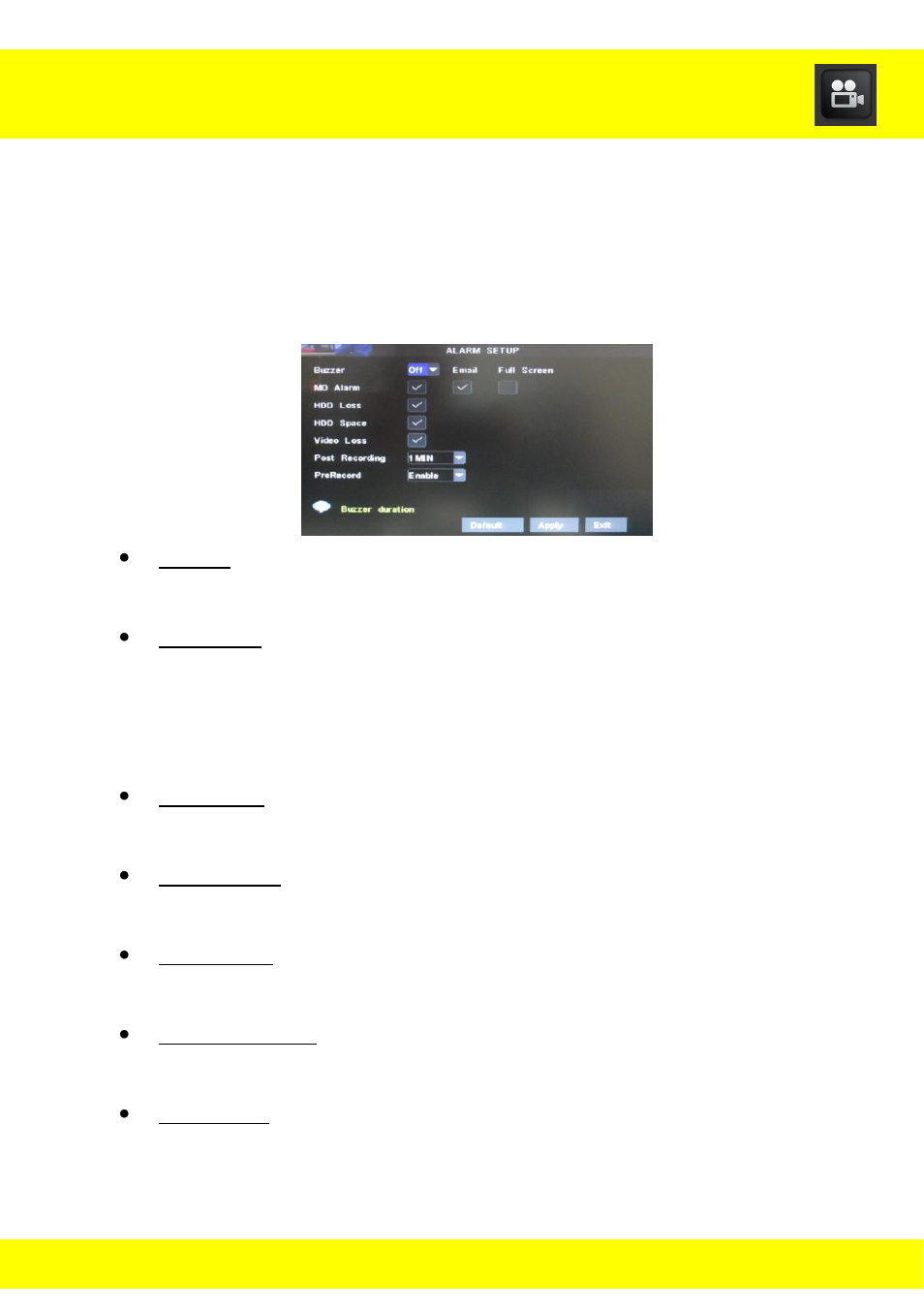 Chapter 13 record functions menu | Night Owl BUL-84500 User Manual | Page 46 / 126