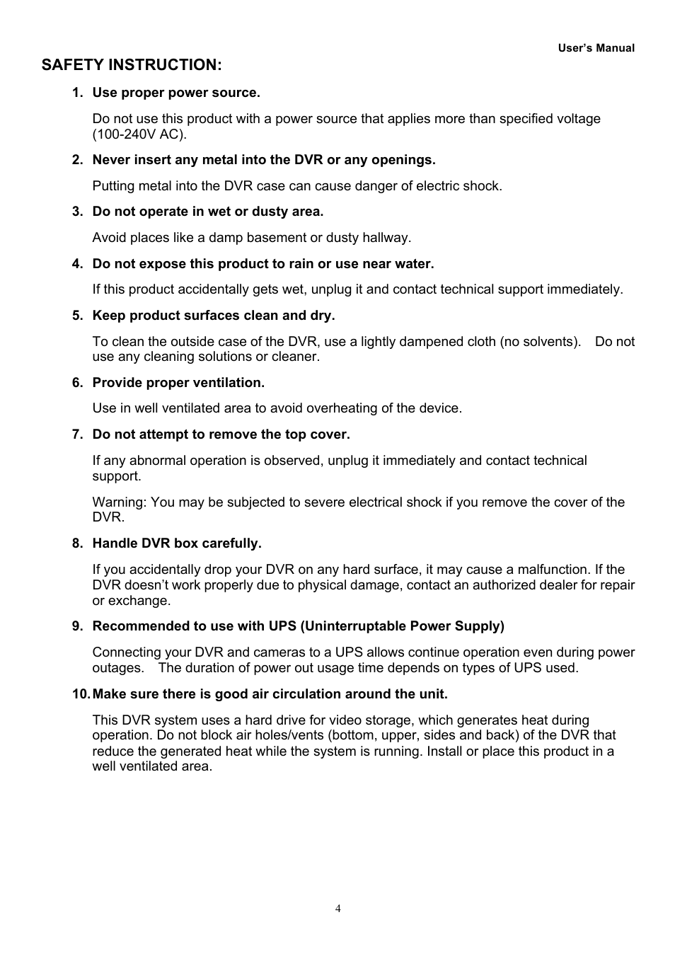 Night Owl O-885 User Manual | Page 6 / 52