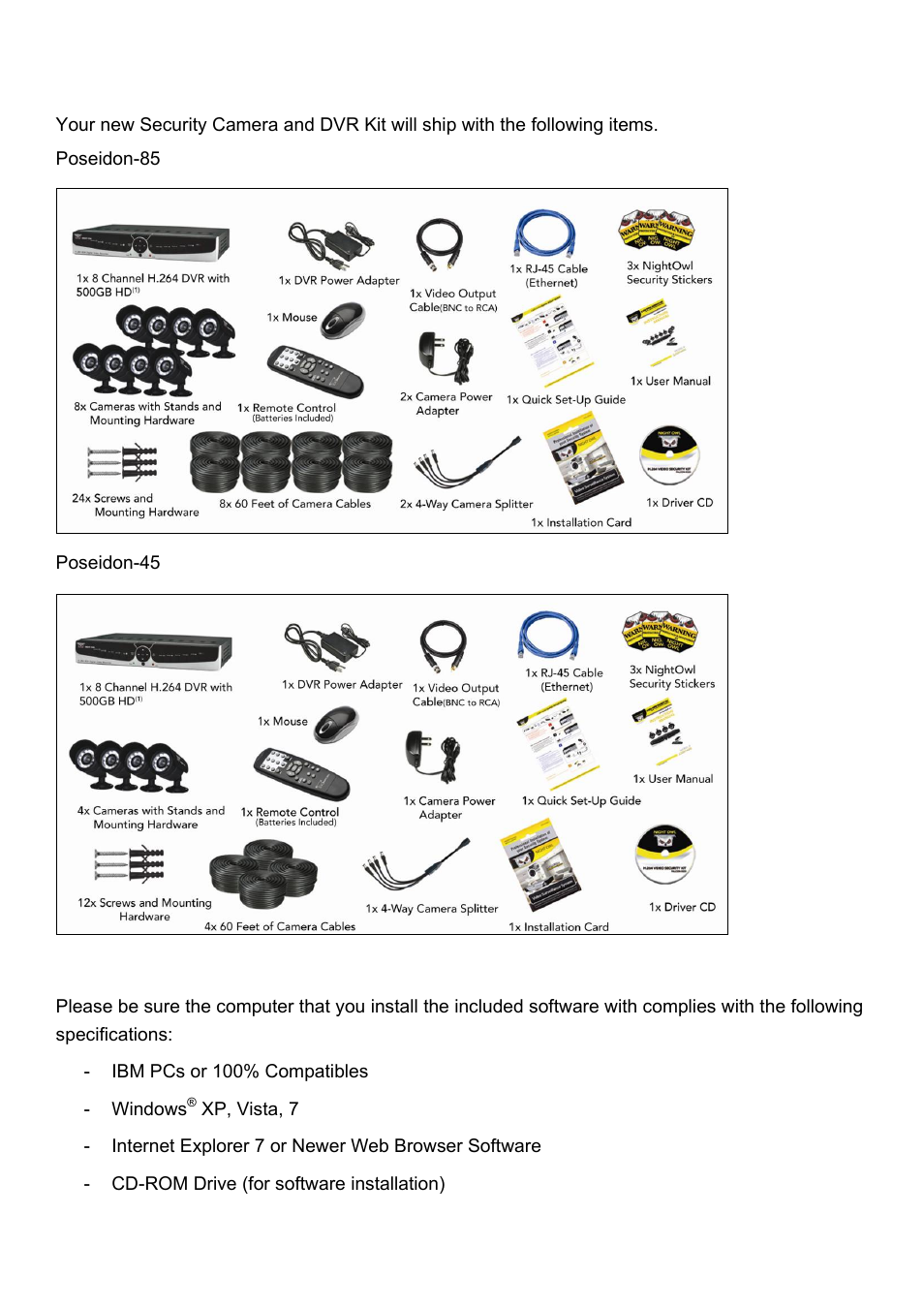 Night Owl Poseidon-45 User Manual | Page 5 / 52