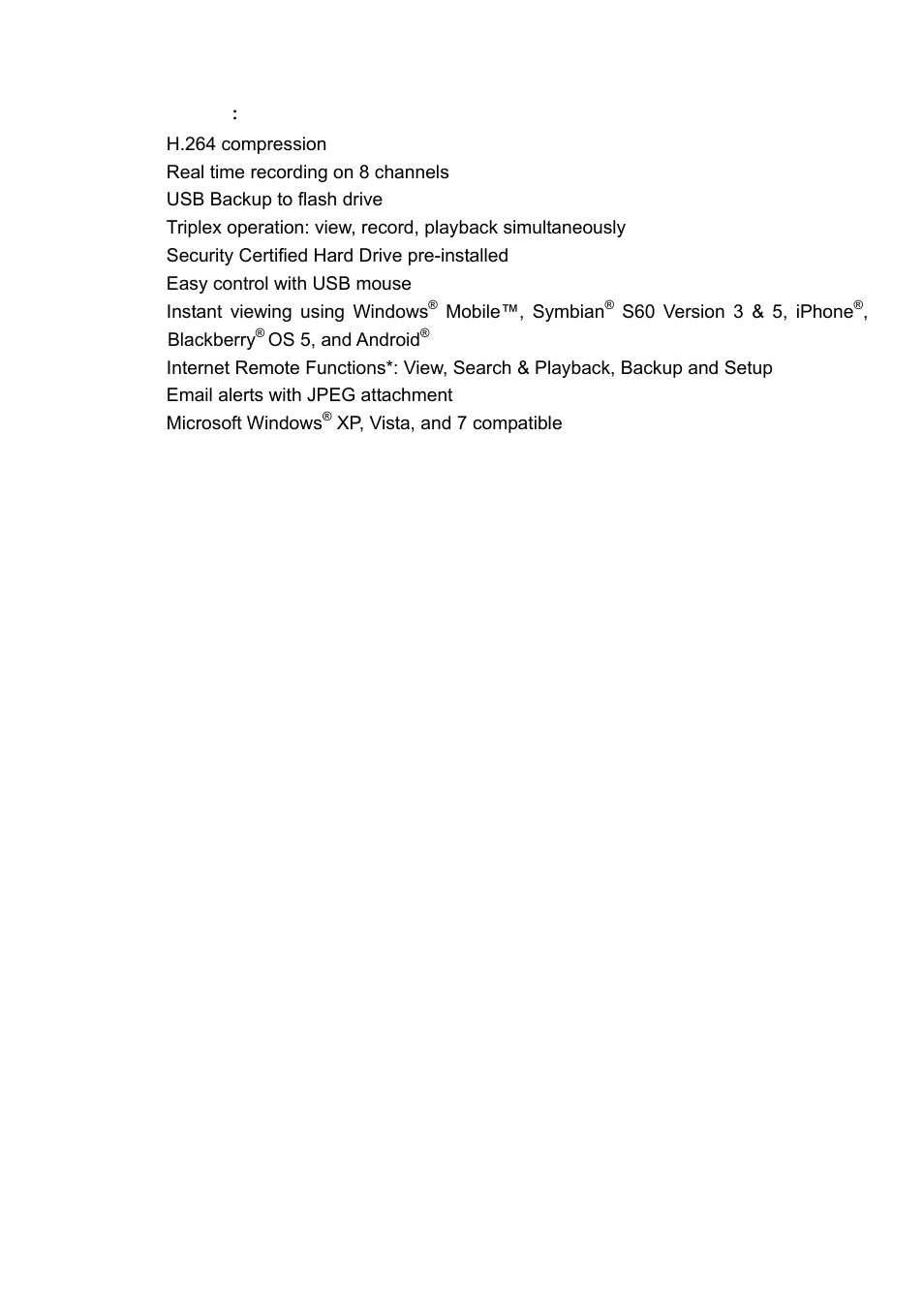 Chapter 1: dvr features | Night Owl Poseidon-45 User Manual | Page 7 / 52