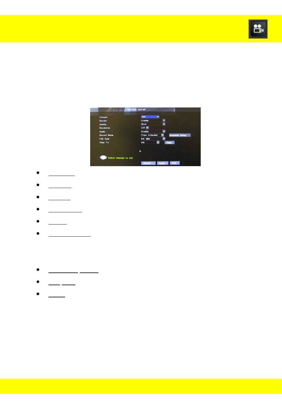 Chapter 13 record functions menu | Night Owl LTE-168500 User Manual | Page 40 / 124