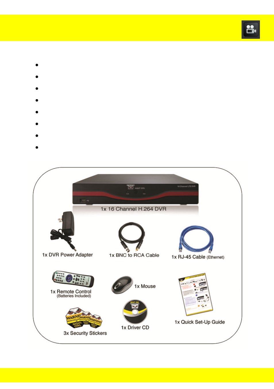 Chapter 2 package contents | Night Owl LTE-168500 User Manual | Page 7 / 124