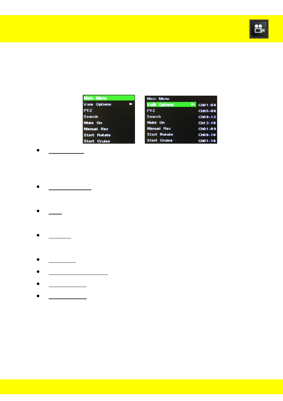 Chapter 10 quick function menu | Night Owl STA-168 User Manual | Page 23 / 124
