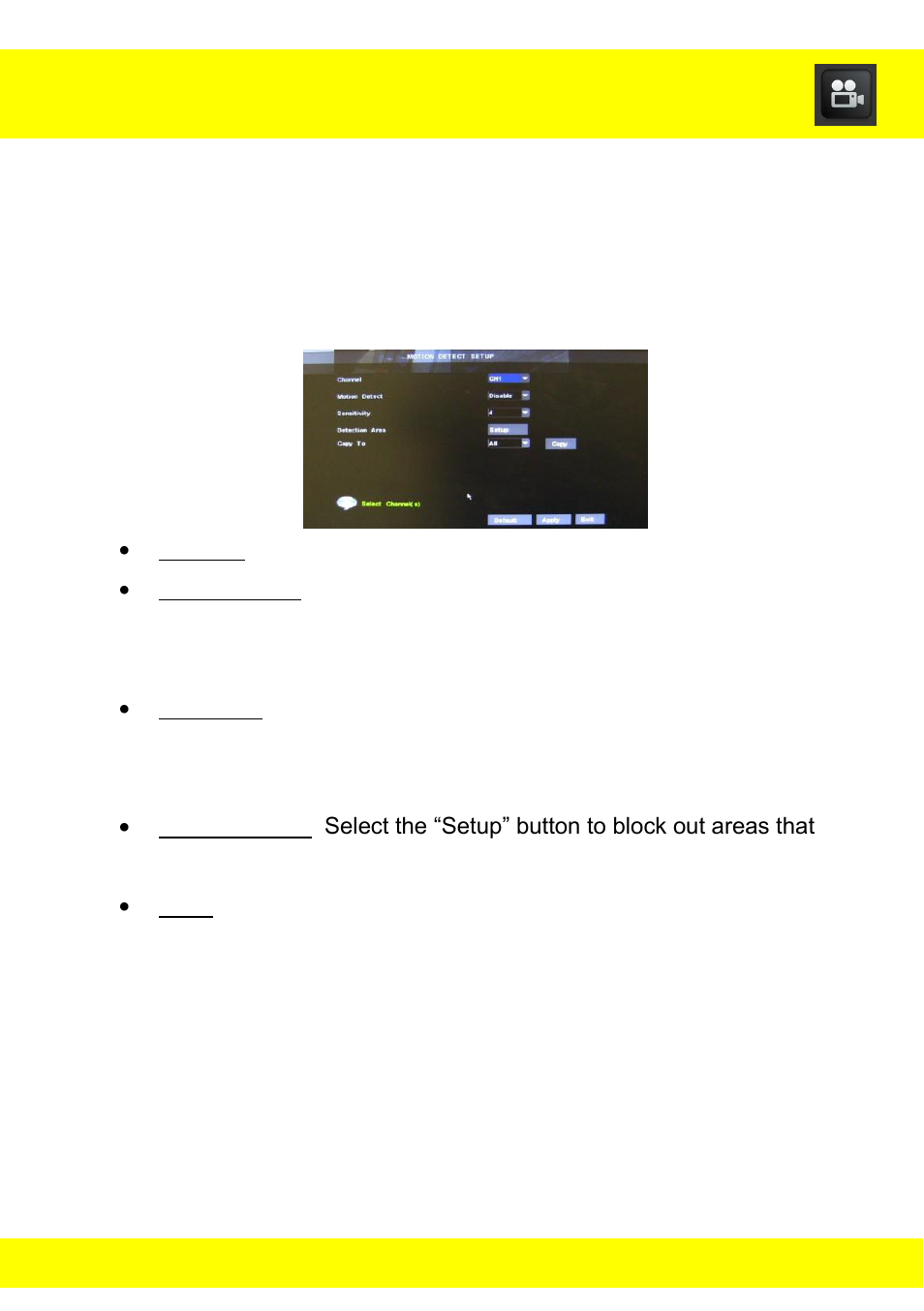 Chapter 13 record functions menu | Night Owl STA-168 User Manual | Page 42 / 124