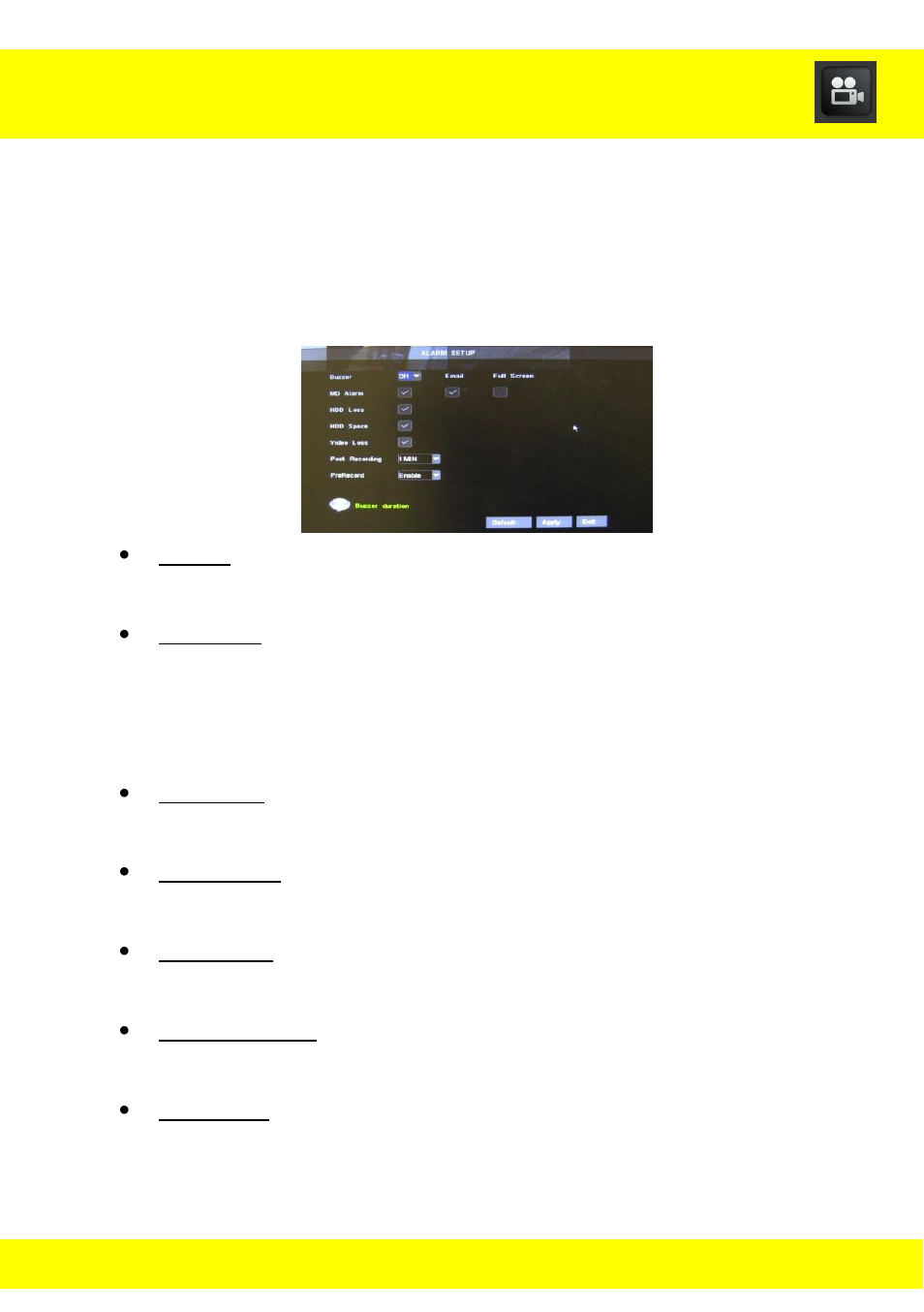 Chapter 13 record functions menu | Night Owl STA-168 User Manual | Page 44 / 124